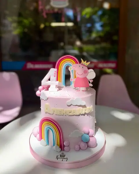 Cakes for girls › Peppa Pig — cream, 20 servings