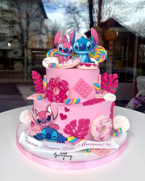 Cakes for girls › Stitch — cream, 30 servings